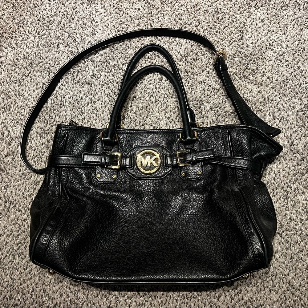 Michael Kors Black Bag with gold accents